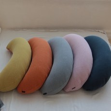 국내산 팔받침용 쇼파 라벤더 누빔 반달 쿠션 대형 