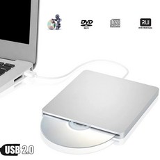 USB 외부 DVD 광학 드라이브 SuperDrive 애플 iMac 27 215 20 8X DL 듀얼 레이어 DVDRW 라이터 RAM 24X CDR 버너 화이트, 1개