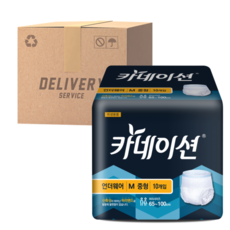 카네이션 성인기저귀 1BOX, 1. 요실금 팬티기저귀 M 10매X8팩