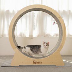 캣앤트리 캣휠 친환경 저소음 무소음 원목 대형 고양이 캣휠, L (휠 지름 1005mm), 그레이