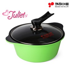 키친아트 줄리엣 세라믹 양수냄비 24cm, 그린, 양수 24cm, 1개