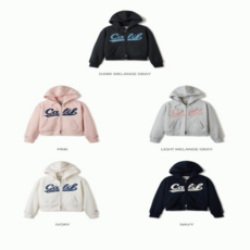 후아유 후아유 여성 패치 크롭 후드집업 셋업 / Patch Crop Hood Zip-up(Brushed)_A WHMZE4T11F