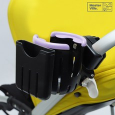 유모차 다용도 액세서리 컵홀더+스마트폰거치대(퍼플), 1개, 퍼플