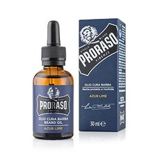 PRORASO (폴로라소) 비어드 오일 아주르 라임 수염용 애프터 쉐이브 트리트먼트 스타일링 이탈리아제 30mL, 1개, 1ml