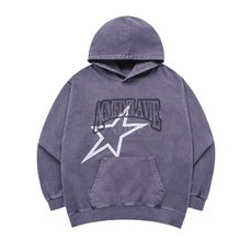 아크메드라비 티셔츠 STAR AE LOGO PIGMENT WASHING HOODIE PURPLE 스타AE로고 후드 퍼플