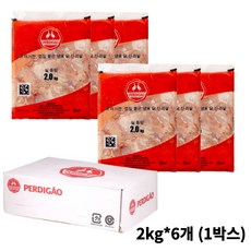 푸드올마켓_ 페르디가오 닭다리살 닭정육 한박스 12kg(2kg x 6ea) /냉동, 2kg, 6개