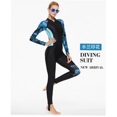 others 삼 기 (SANQI) 자외선 차단 제 잠수복 긴팔 긴 바지 점프 슈트 수영복 보온 남녀 전신 스킨스쿠버 장비 1192 수란 S