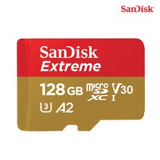 샌디스크 MicroSDXC Class10 Extreme SQXA1 4K 마이크로SD카드 블랙박스용메모리, 128GB