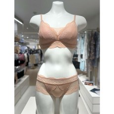 [AK분당점] [바바라]barbara 레이스 피치스킨 브라렛 노와이어 브라 올레이스 팬티