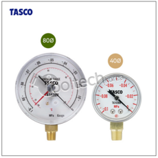 타스코(TASCO) 아날로그 진공게이지 TA142BM, TA142BH(80mm), 1개 - 다이빙잔압게이지