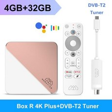 HOMATICS 박스 R 4K 플러스 TV 박스 안드로이드 TV 11 ATV 넷플릭스 구글 인증 Amlogic S905X4 DTS 오디오 돌비 비전 애트모스 와이파이 6 1000M, 4) 미국 플러그  4G32G and T2 Tuner - k11r2r