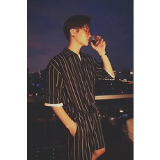 남자린넨점프수트반팔