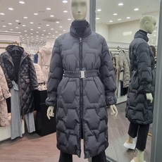 시슬리 하이넥퀼팅벨티드구스롱패딩 (SAPDC7161 블랙)