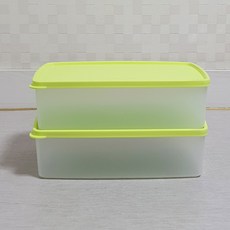 타파웨어 반찬통 밀페용기 냉장기 보관용기 1.3L 2P 그린