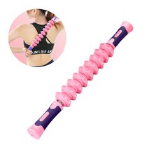 SMABAT 마사지 릴 라인스틱 휘어지는 마사지스틱 롤러 변형 마사지봉 종아리마시지 지압 괄사 종아리 마사지 근육 풀리기 예쁜 라인 만들기, 핑크, 1개