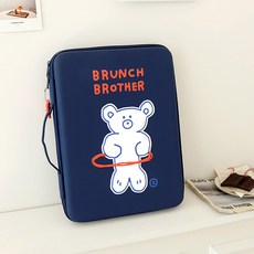 로마네 Brunch Brother 홀라베어 EVA 하드 노트북 파우치, 네이비, 색상:네이비