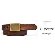 Vintage Works 빈티지 웍스 벨트 소가죽 벤즈 레더 폭 약 34 mm[전 2색] 아메카지