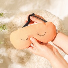 다다름소잉 황토 눈 찜질팩 온열안대 100% 국내생산 수작업 스팀 아이 마스크, 1개 1개