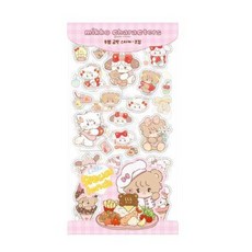 미코캐릭터즈 투명 금박 스티커 쿠킹, One color | One Size