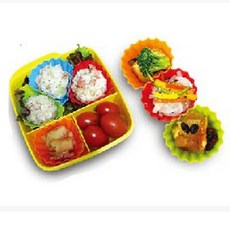 실리콘반찬컵 도시락반찬컵 6P, 세트(6p), 1개