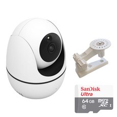 아이피타임 C500 5MP 가정용 카메라 홈캠 펫캠 CCTV＋64GB SD카드＋벽브라켓
