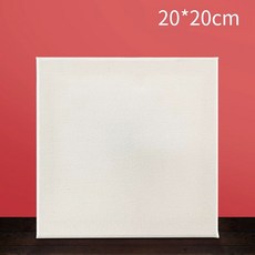 원형 캔버스 80cm 판넬 정사각 유화판 아사천 틀 수채화 도구 대형, C.20x20cm, A.코튼, 1호