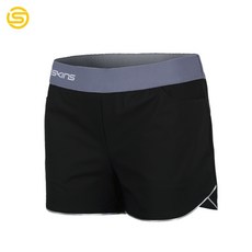 스킨스 SKINS SL182WRAHP001 여성 심플 우븐 쇼츠 (블랙)