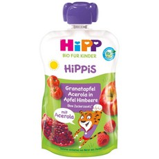 HiPP 힙 HiPPiS 과일 퓨레 100g 12개 사과 석류 라즈베리