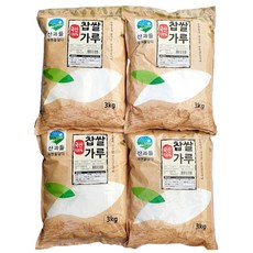 산과들 국내산 100% 건식 찹쌀가루 (선택), 3kg, 4개