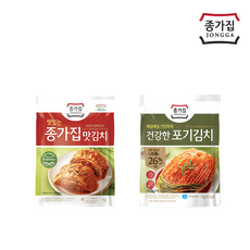 종가집 맛김치(파우치)1kg+건강한포기김치1kg, 단품