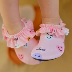 아이엠베베 여아용 스마일데이지 미끄럼 방지 아쿠아 슈즈