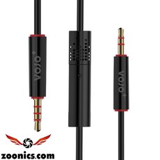 주닉스 ZNS-VJ1 자동차 차량용 핸드폰 스마트폰 3.5mm AUX 오디오 케이블, 1개