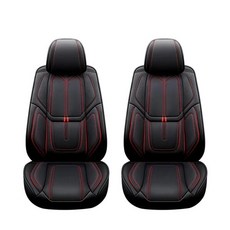 SEAMETAL 범용 자동차 시트 커버 세트 가죽 스포츠카 쿠션 SUV 세단 트럭용 풀 랩 보호대, 07 A front x2, 01 CHINA