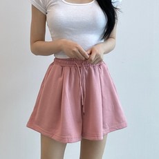 소유진 여성용 편한 데일리 3부 핀턱 와이드 반바지
