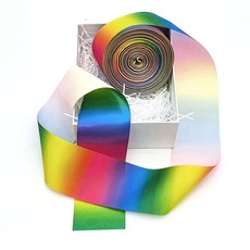 [현장오야지]무지개 단면 포장 리본 끈 75mm mshj3773ea