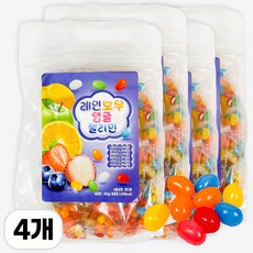 엔터콘 레인보우 탱글 젤리빈 젤리, 4개, 500g