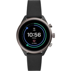 Fossil Women's Sport Heart Rate Metal and Silicone Touch Screen Smartwatch 색상: 그레이 블랙(FTW6024), 단일옵션, 단일옵션