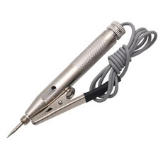 회로테스터 VSTM DC 6V-24V 자동차 트럭 오토바이 회로 전압 테스터 펜 진단 도구 퓨즈, 2) Silver