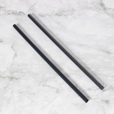 일자 플라스틱 일회용 빨대 7X210mm 검정 개별포장 1000개, 1세트