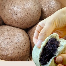 가창 옛날 수제 흑미통팥앙금찐빵1kg+단호박찐빵1kg, 40개, 50g