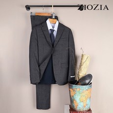 지오지아 슬림 그레이 글렌체크 미라클 정장세트 ABB4SB1202 ABB4SP1202 CGR