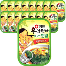 샘표우리엄마 깨끗한깻잎 기타반찬통조림, 70g, 240개