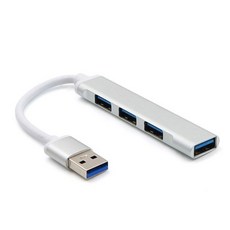 고속 USB 3.0 2.0 허브 멀티 스플리터 4 포트 확장 랩탑 컴퓨터, [01] Silver, 은