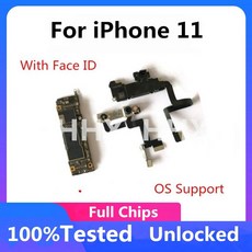핸드폰 메인보드 64GB 128GB 256GB IPhone 11 마더 보드 용 얼굴 ID 포함 제외 로직 보드 용 원본 무료 iCloud OS 시스템 플레이트, 256GB 얼굴 ID 없음