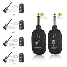 무선 기타 시스템 UHF 무선 기타 오디오 송신기 수신기 블랙 20Hz 20kHz 일렉트릭 기타베이스 바이올린 추천|기타 구성품 & 액세서리|, 1개, CHINA, Black