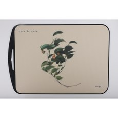 Maison de Nuri TPU 향균 도마 아트 도마 국산 BPA FREE Non-Slip 칼집 나지 않는 양면 디자인 도마, 1개, 귤 나무 베이지, 기본 귤 나무