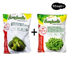 봉듀엘 미닛야채 2종 브로콜리 1kg+그린빈 1kg