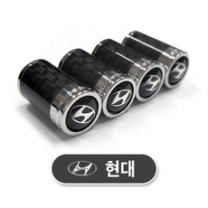 자동차 타이어 밸브캡/현대 카본, 4개