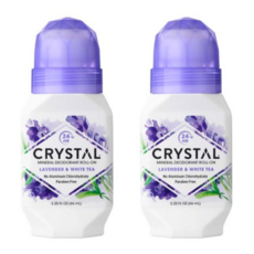 크리스탈 미네랄 데오도란트 롤-온 라벤더 & 화이트 티 향, 66ml, 2개