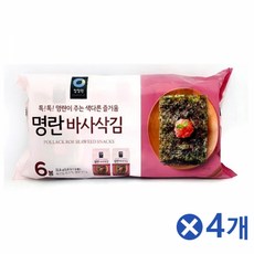 톡톡 명란 바사삭김 3.8gx6봉x4개 고소한김 밥반찬 간단한반찬 고소한김 냠냠맛있는 도시락김 맛있는김 밥반찬 식탁김 일반김 재래김 조미김 진짜맛있는김 혼밥 혼밥메뉴 혼술 혼술안주, 본상품 선택, 본상품 선택